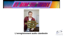 L'enregistrement audio clandestin